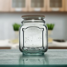 Feyza Design Ahşap Kapaklı 1,1 Litre Kavanoz, Şık ve Dayanıklı Saklama Çözümü