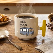 Finka Dekor Ben Zaten Dolmuşum Baskılı-Sarı T Hediyelik Seramik Kupa Bardak