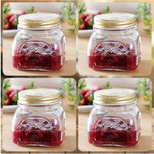 Feyza Design El Yapımı 4'lü Kavanoz Seti, 300 Cc, Şık ve Kullanışlı Mutfak Aksesuarı