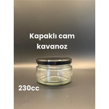 Feyza Design 230CC Siyah Kapaklı Cam Kavanoz, Bal ve Reçel Için Mükemmel Seçim