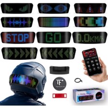 Teknofun Akıllı Kask LED Ekranı - Bluetooth App Kontrollü Sinyal ve Hız Göstergeli - 1 Adet