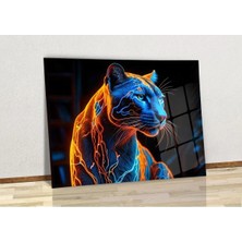 Glitglass Leopar Cam Tablo - 4mm Temperli Cam - Modern ve Lüks Duvar Dekoru