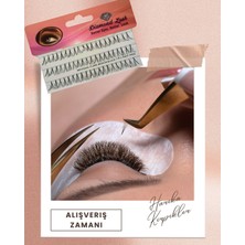 Özgürce Doğal ve Uzun Kirpikler Için Medyum Black Flare Takma Kirpik Seti