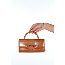 Luvi B35113 Taba Kadın Kartlıklı Kol Çantası