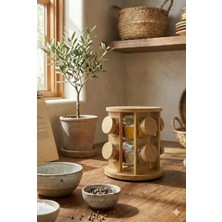 Feyza Design Bambu ve Cam Malzemeli 8'li Baharatlık Seti, Şıklık ve Kullanışlılık Sunar