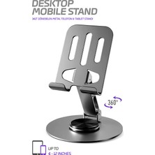 Powerway DMS27 Metal 360 Dönebilen Ayarlanabilir Tablet ve Telefon Tutucu Masa Üstü Standı