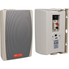 Magicvoice Mv-24 13 cm 50 Watt Komütatörlü Hat Trafolu Krem Beyaz Sütun Hoparlör (2'li Takım)