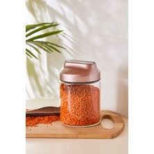 Feyza Design Şık Rosegold Kavanoz Saklama Kabı, Pratik ve Estetik Saklama Çözümü