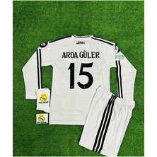 Portego R.e.a.l Madrid 2024/25 Yeni Sezon A.r.d.a-Güler Iç Saha Uzun Kol Çocuk Forması 4'lü (Armalı Set)