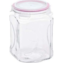 Feyza Design 2000 ml Kare Cam Kavanoz, Şeffaf ve Dayanıklı Cam Saklama Kabı