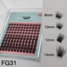 Özgürce Hacimli ve Pratik Ipek Kirpik Seti, Hazır Demet, 10 Sıra, Doğal Görünüm