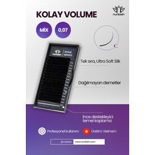 Özgürce Volüm Ipek Kirpik Seti, 0,07MM, 8-14MM, Hacimli ve Doğal Görünüm