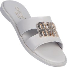 Crista C11 Krem Kadın Günlük Düz Terlik