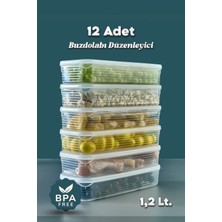 Feyza Design 12'li 1,2 Litre Buzdolabı ve Buzluk Saklama Kabı Seti