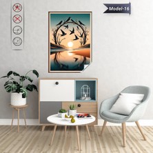 Akıllı Kağıt Statik Tutunma Özellikli Tablo - Poster Hayvan (Model-16)