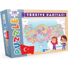 Aesco Blue Focus Türkiye Haritası - Puzzle 100 Parça