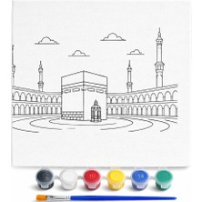 Okavango Ramazan Desenli Tuval Etkinlik Boyama Ramazan Süsleri, Ramazan Süsü, Ramazan Süslemeleri 20-20 cm