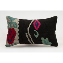 Kilim Wholesale El Yapımı Kilimden Yapılmış Vintage Kırlent Kılıfı, Yün, 30X50 cm