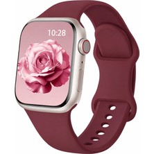 Alstrap Apple Watch 11-10(46MM)9 8 7(45MM)5 6 SE(44MM) Uyumlu Silikon Kordon Kayış