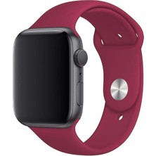 Alstrap Apple Watch 11-10(46MM)9 8 7(45MM)5 6 SE(44MM) Uyumlu Silikon Kordon Kayış