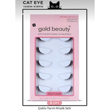 Özgürce 5 Çift Doğal Görünümlü Ipek Kirpik Takma Yarım Seti