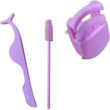 Özgürce Pratik 3'lü Manuel Kirpik Takma Makinesi Seti + 2 Pembe Silikon Lastik