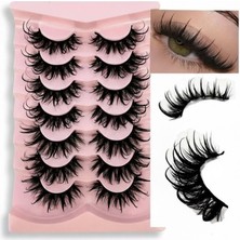 Özgürce 7 Çift Özel Üretim 8d Takma Kirpik Ayçiçeği Ipek Kirpikler