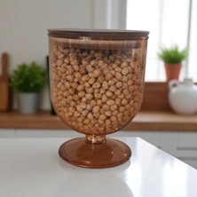 Feyza Design Turuncu Ahşap Kapaklı Saklama Kabı, Sağlıklı ve Şık Mutfak Gereci