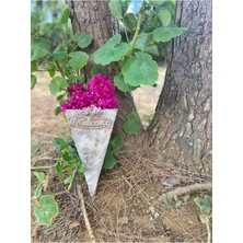 Feyza Design Vintage Külah Şeklinde Kapı Önü Süsü, Şık ve Nostaljik Dekorasyon Parçası