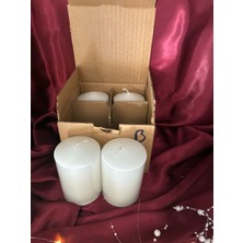 İzmir Candle 7*10 Silindir Beyaz 4'lü Set(Kilise,ayin,tören,ritüel,yoga,home,ev Dekorasyon)