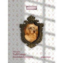 Minshu Taçlı Vintage Buzdolabı Çerçevesi, Fotoğrafı Değiştirilebilir Mıknatıslı Buzdolabı/ev Dekoru