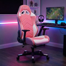 Günday'S G/D X Serisi Pembe/beyaz Deri Oyuncu Koltuğu