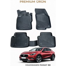 Black Gold Volkswagen Passat B8 / B8.5 ile Uyumlu 3D Oto Paspas Premium