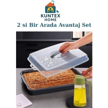 Feyza Design 2'li Avantaj Set Borcam Saklama Kabı ve 600 ml Cam Yağdanlık