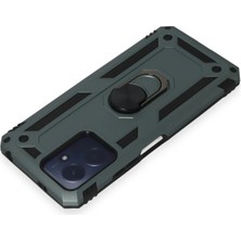 Olinea Redmi Note 12 4g Kılıf Sofya Yüzüklü Silikon Kapak - Yeşil