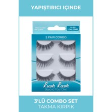 Özgürce Şık ve Doğal Görünümlü 3'lü Takma Kirpik Seti LU-624