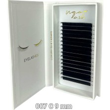 Özgürce Ipek Kirpik 007 C Kıvrım, 9 Mm, Doğal ve Uzun Süreli Kullanım