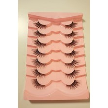 Özgürce Doğal Hacimli Yarım Çekik Kedi Göz Takma Kirpik Seti