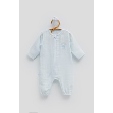 Caramell 1-12 Ay Arası Jungle Friends Müslin Tulum - Mavi