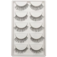 Özgürce Doğal Görünümlü Takma Kirpik Seti, Uzun ve Dolgun Görünüm, 5 Çift