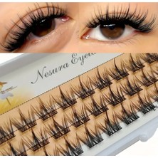 Özgürce 12 mm Kedi Gözü Nesura Kirpik, Zarif ve Çekici Görünüm Için Ideal