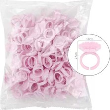 Özgürce 100 Adet Ipek Kirpik Demet Tutucu Yüzük ve Yapıştırıcı Kabı Seti