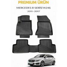 Black Gold Mercedes B Serisi W246 2011-2017 ile Uyumlu 3D Oto Paspas Premium