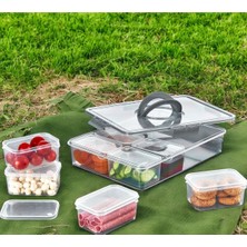 Feyza Design 18 Parça Çok Amaçlı Kapaklı Saklama Kabı Seti, Düzenleyici ve Pratik Kullanım