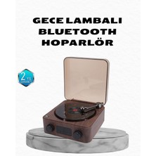 Gece Lambası Bluetooth Hoparlör Dijital Saat Çok Fonksiyonlu Su Dalgası Işıklı