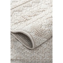 Anutya Home Krem Bej Iskandinav Modern Tasarım Sisal Bukle Özel Ölçü Salon Oturma Odası Koridor Halısı Yolluk