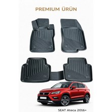 Black Gold Seat Ateca 2016+ ile Uyumlu 3D Oto Paspas Premium