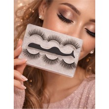 Özgürce 3 Boyutlu Doğal Hacimli Ipek Kirpik Seti, Dolgun ve Uzun Görünüm