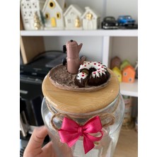 Feyza Design 800ML Seramik Vernikli Çay Kavanozu, Şık ve Dayanıklı Tasarım