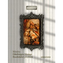 Minshu Dikdörtgen Vintage Buzdolabı Çerçevesi, Fotoğrafı Değiştirilebilir Mıknatıslı Buzdolabı/ev Dekoru